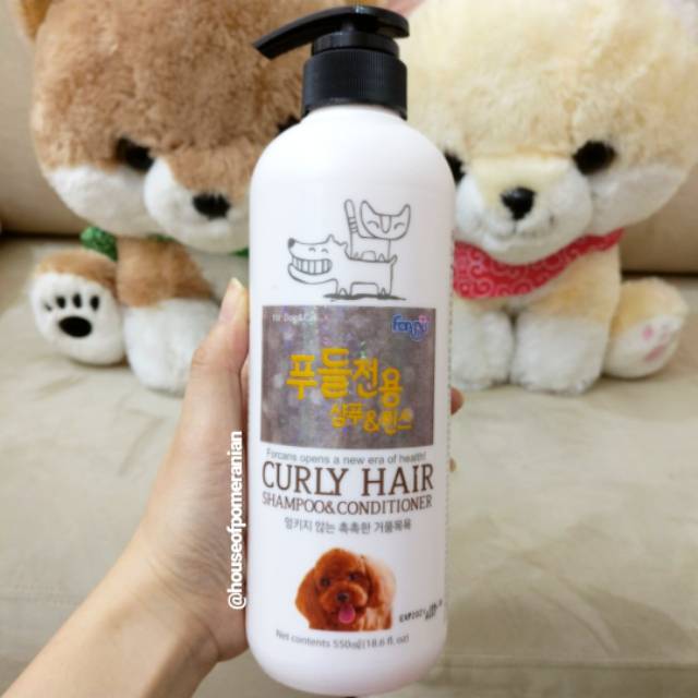 Forbis curly hair shampo conditioner anjing kucing bulu keriting