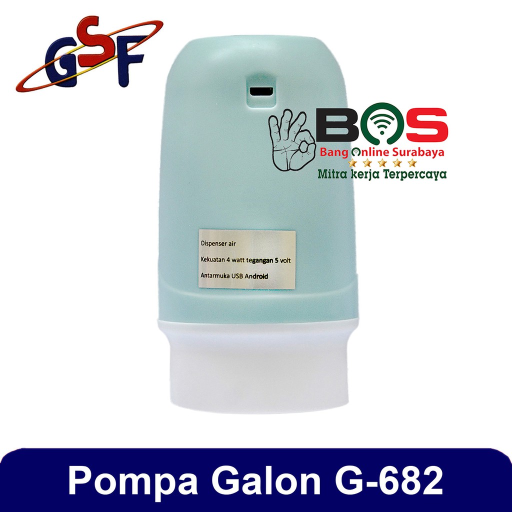 Pompa Air Galon GSF-G682 Pompa Elektrik Rechargeable Water Pump Pengisi Air Minum Praktis
