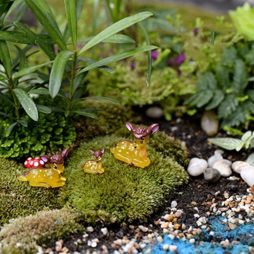 [Elegan] Patung Ornamen Bonsai Mini Lanskap Mikro Untuk Lumut Sukulen Dekorasi Rumah Patung Taman Peri