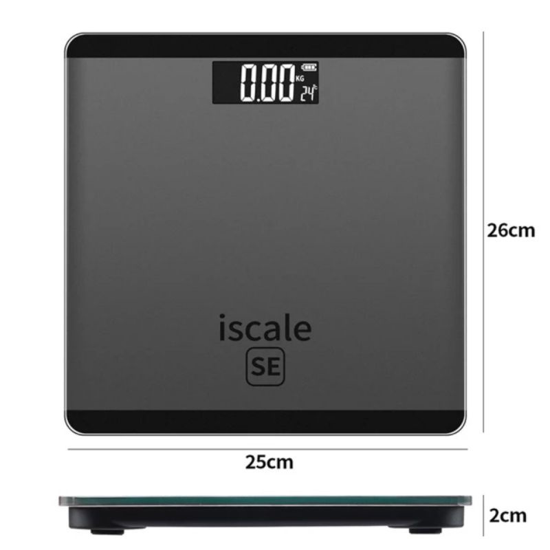 Timbangan Badan Digital 180Kg Weight Indikator Kaca Tempered