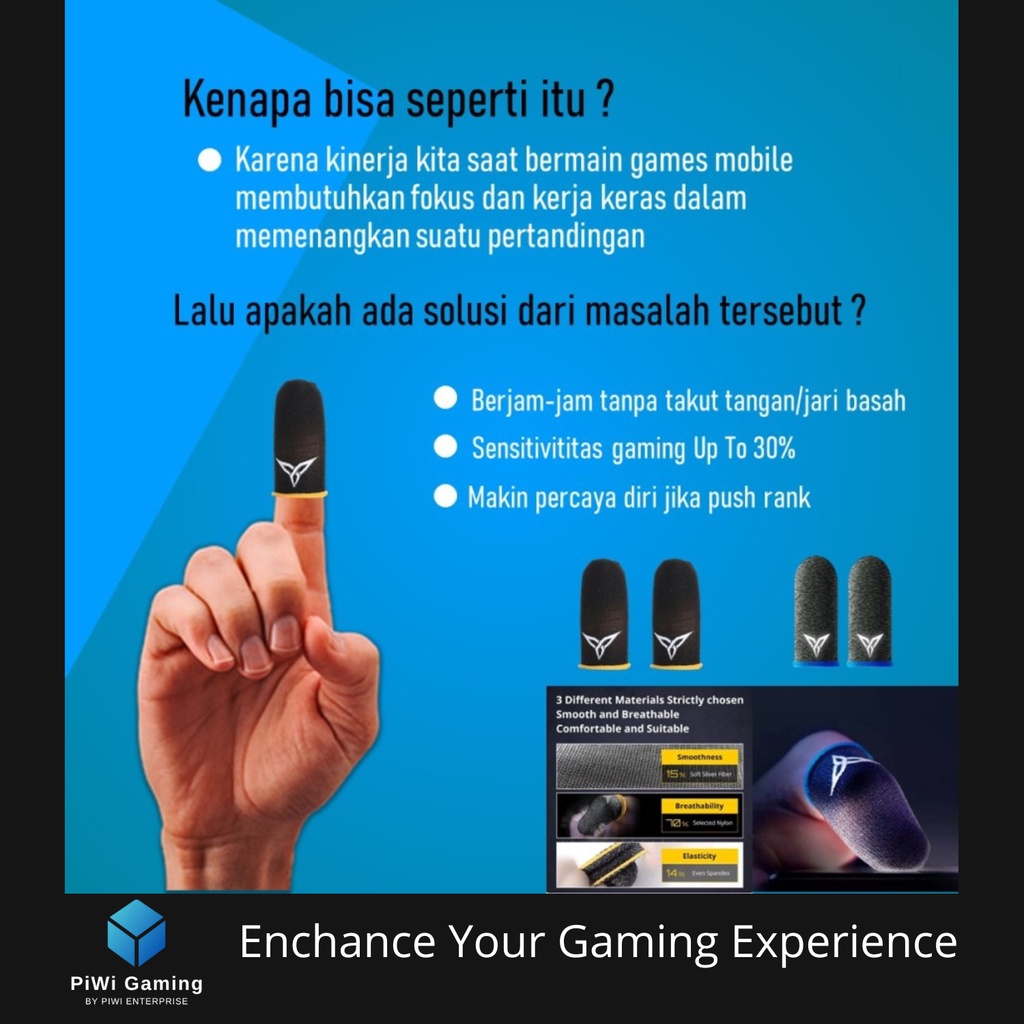 Sarung Jempol ZENOM WASP Original Mobile Gaming Finger Sleeves Anti Keringat Isi 2pc