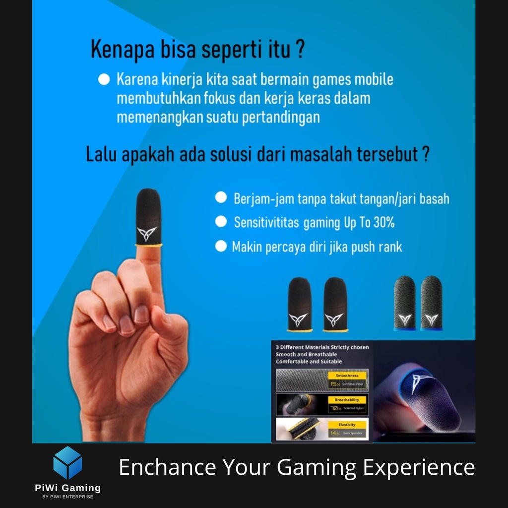 Sarung Jempol ZENOM WASP Original Mobile Gaming Finger Sleeves Anti Keringat Isi 2pc