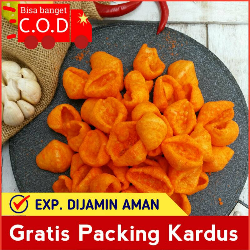 

KERUPUK BENTUK KERANG PEDAS 200 GRAM