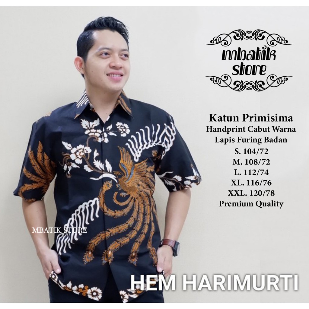 Harimurti Kemeja Batik Pria Lengan Pendek by Dewo