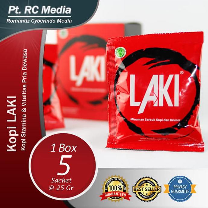 Laki Coffee | Kopi Vitalitas Stamina Pria, Tahan Lama, 1 Box 5 Sachet