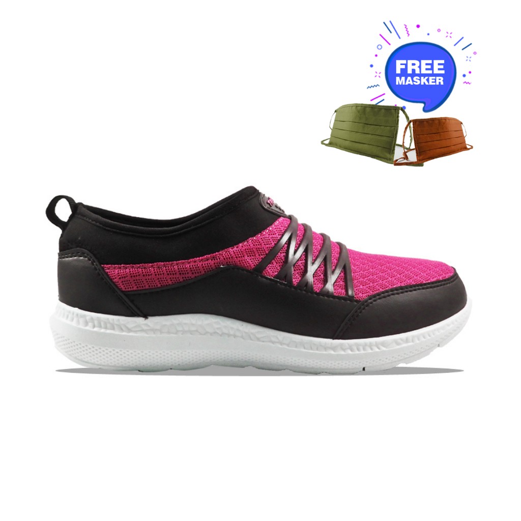 TREKKERS Sneakers Wanita NSL-VONDA  Hitam / Magenta / Ramayana Jatinegara