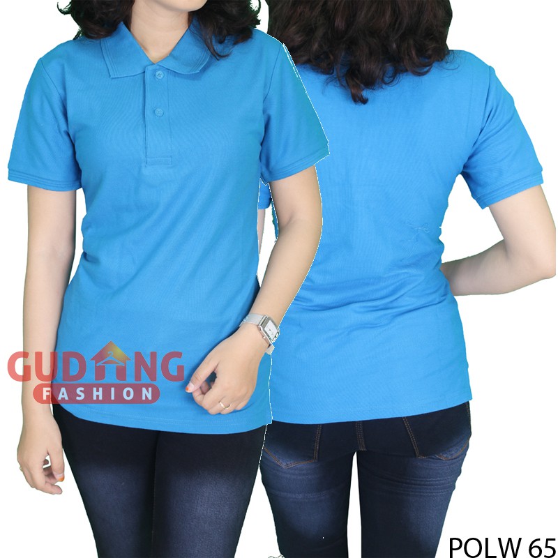 Kaos Polos Kerah Turkis Tua - POLW 65