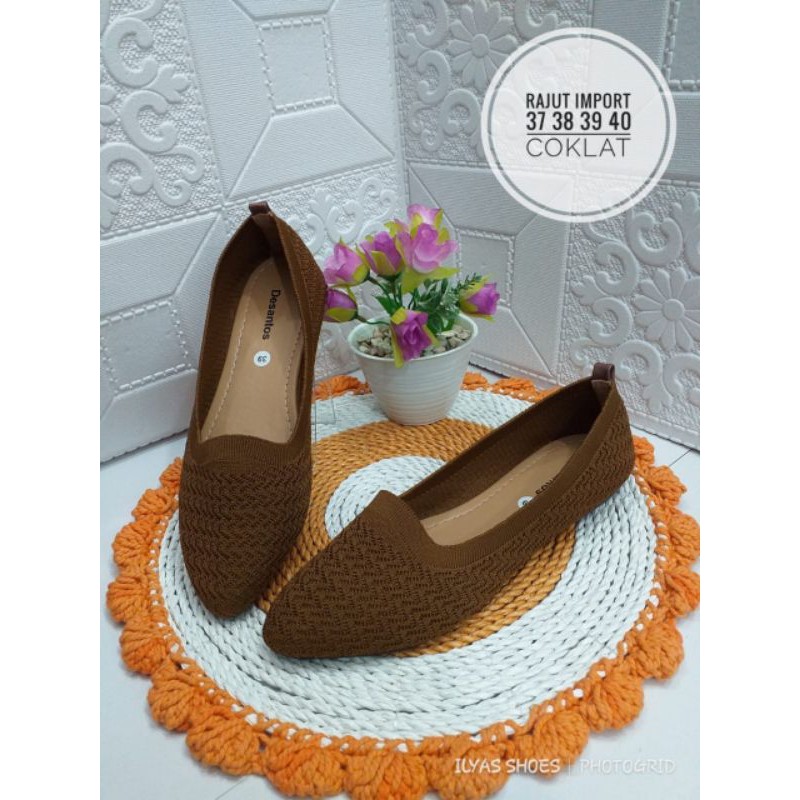 Flatshoes Rajut Import