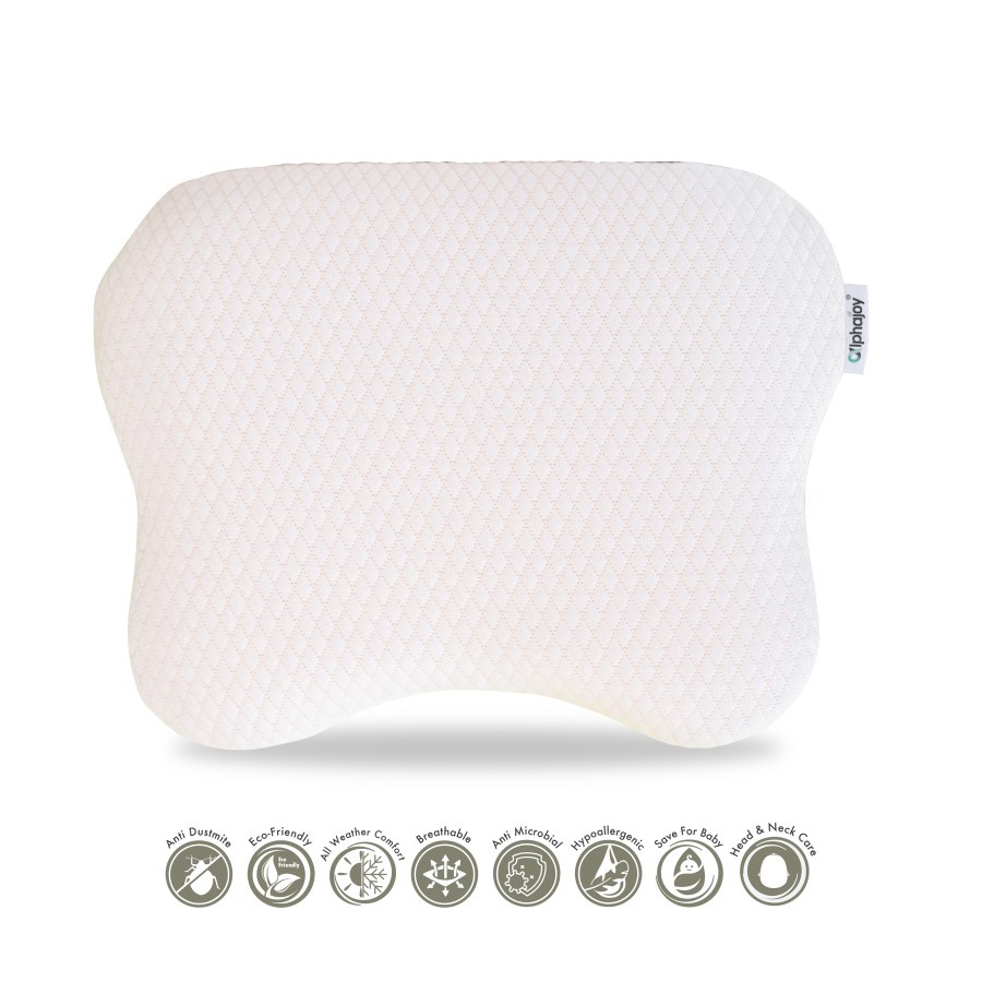 Alphajoy – CUMULUS Organic Cotton Baby Pillow, 100% Natural Latex