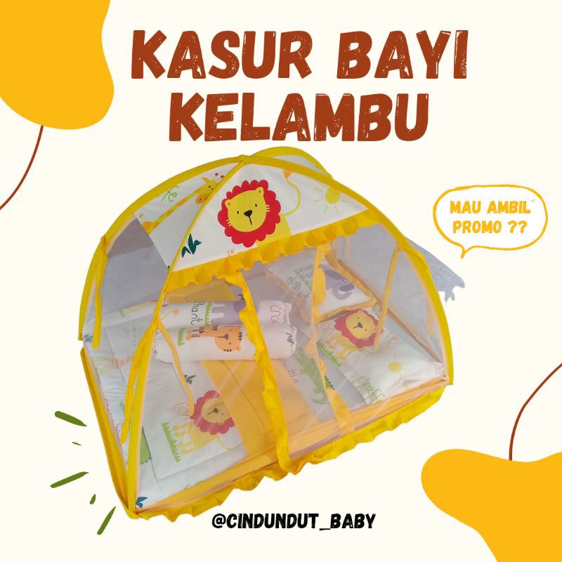 KASUR BAYI SET KELAMBU / Kasur Bayi Kelambu Lucu