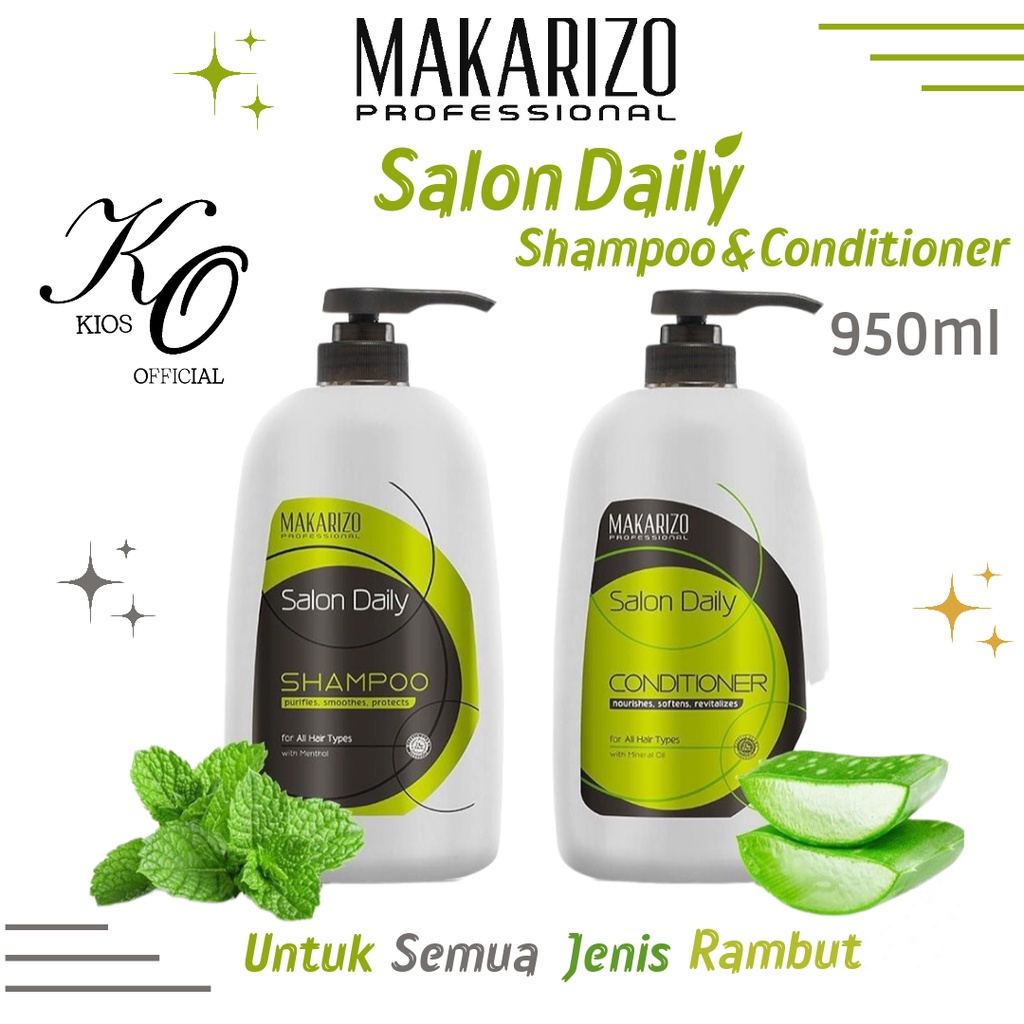 Makarizo Professional Salon Daily Professional Shampoo &amp; Conditioner Pump Bottle 950ml