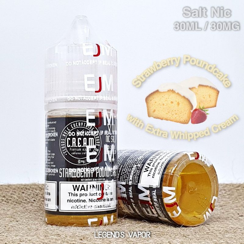 SALT NIC - LIQUID CREAM VIII Strawberry Poundcake 30ML 25MG 35MG AUTHENTIC