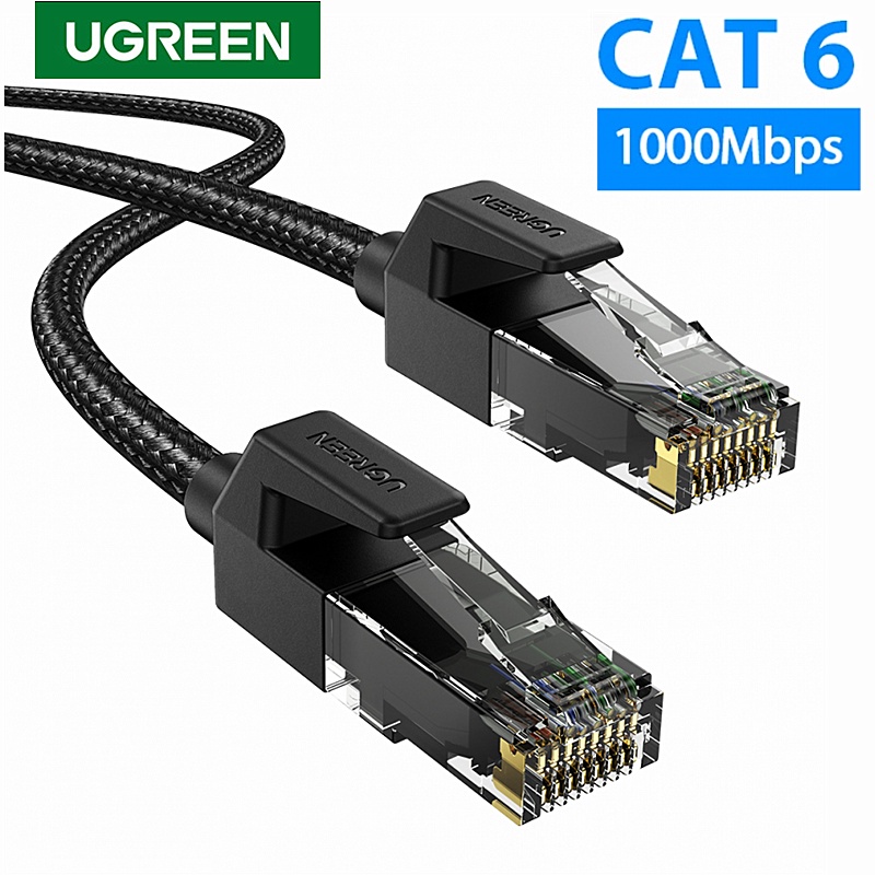 Ugreen Kabel Ethernet Lan RJ45 CAT6 Bahan Nilon Tahan Lama