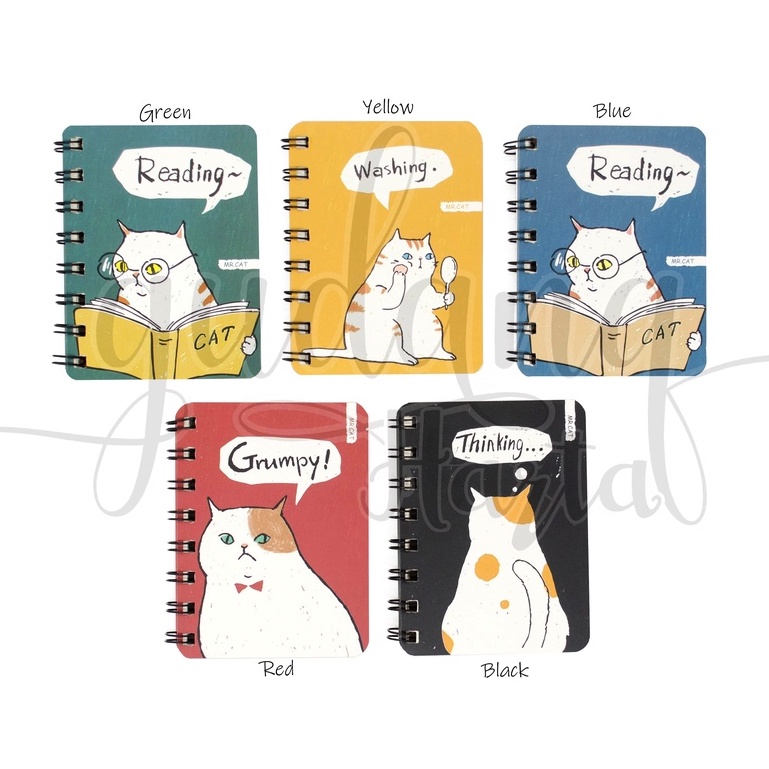 

GCC Notebook A7 Spiral Cute Simple Cat Buku Motif Kucing Lucu 308548