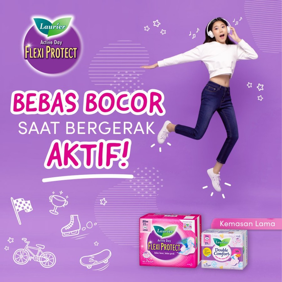 ★ BB ★ Laurier Flexi Protect Pembalut Wanita Non Wing | Flexi Protect Pembalut Wanita Non Wing | Pembalut Slim