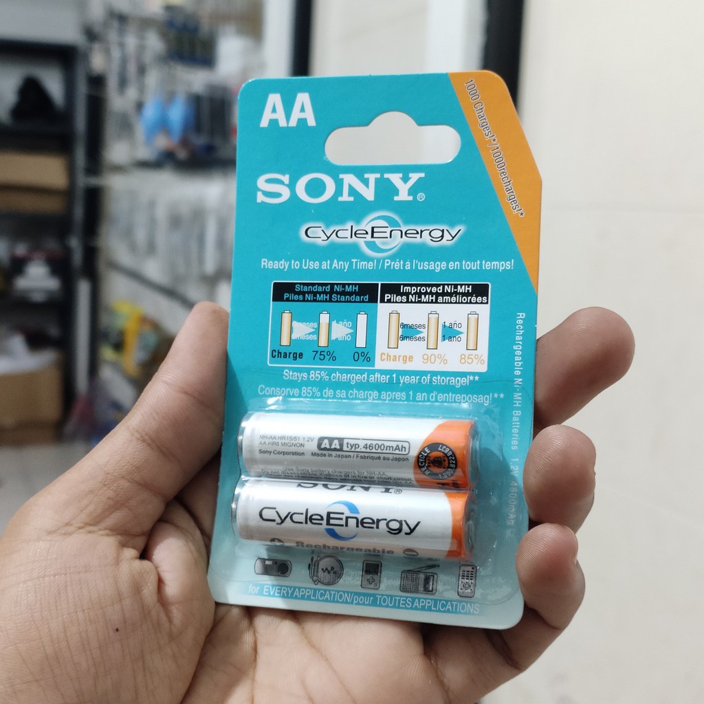 BATTERY BATRE BATERAI ORIGINAL SONY AA A2 ISI ULANG RECHARGEABLE