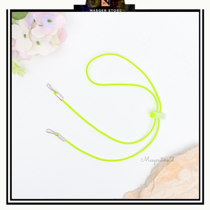 Kalung Masker Hijab 2in1 Strap Masker Elastis Stretchy Tali masker Kalung Strap Mask Hijab Strap Mask Premium-Ethnic Stabilo New