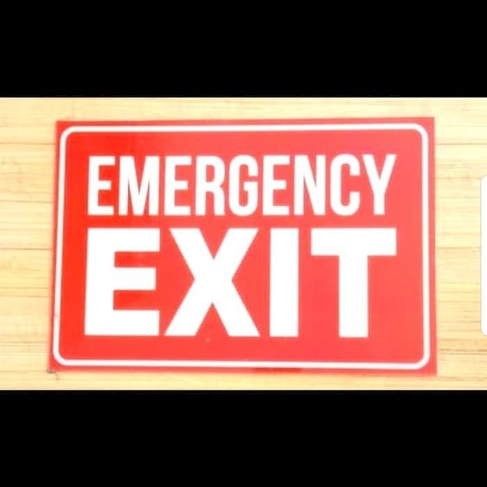 

PLAT / AKRILIK EMERGENCY EXIT GLOW IN THE DARK K3 RAMBU EMERGENCY EXIT