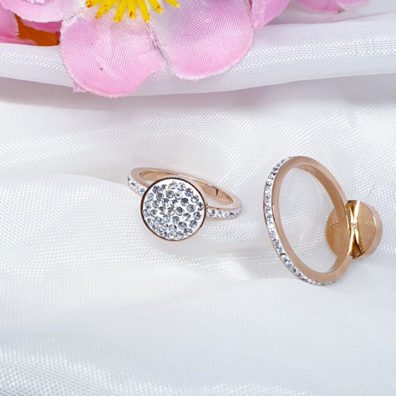 Cincin titanium Premium asli anti karat ☆JJ-16☆