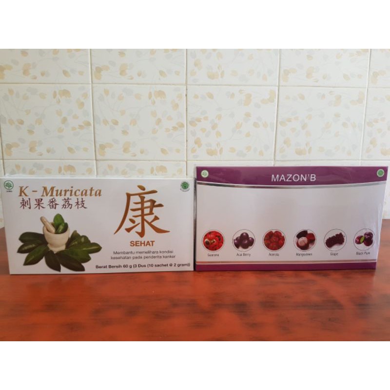 Paket Pengobatan Herbal Alami (30s MAZON B, 30s K-MURICATA)