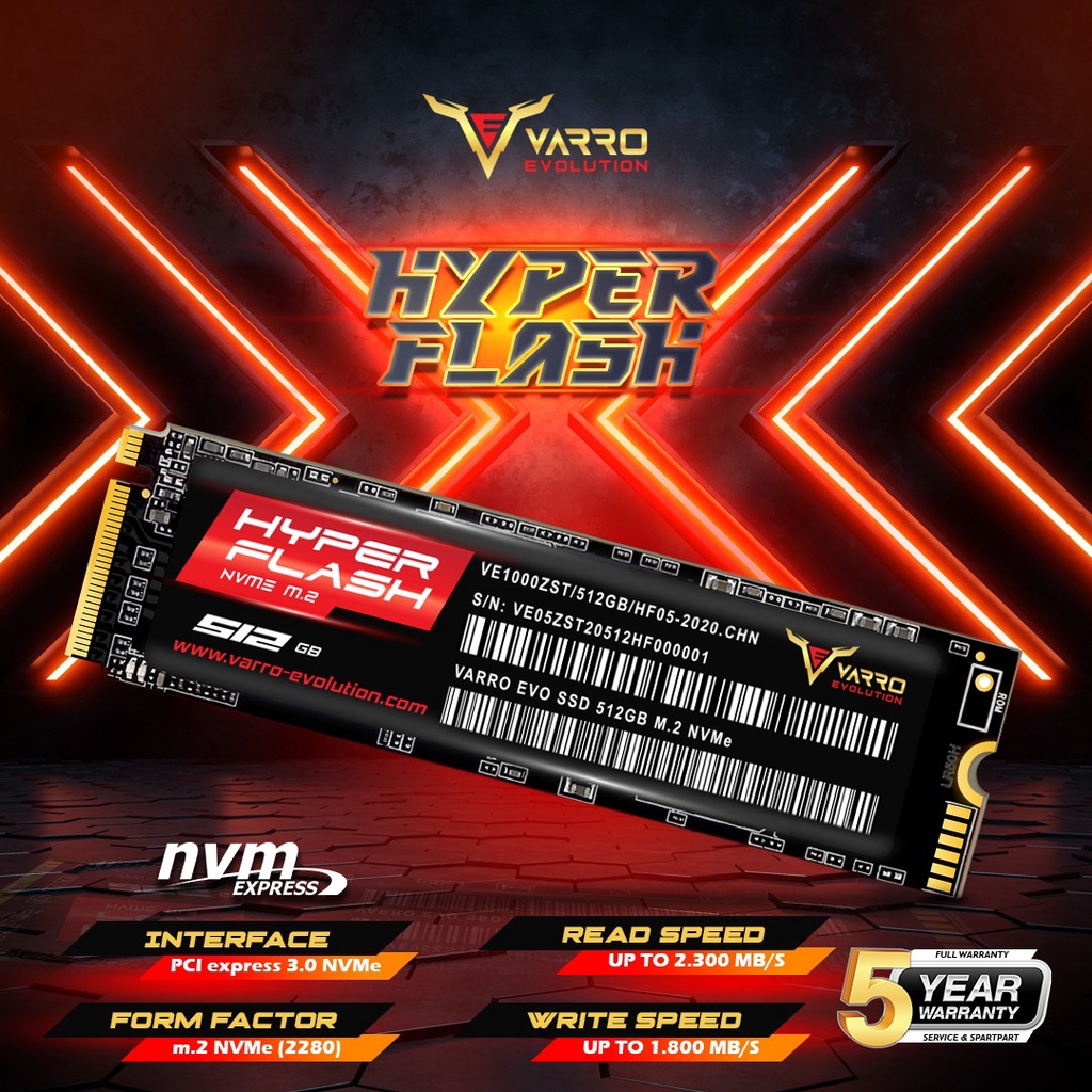 SSD VARRO EVOLUTION NVME HYPER FLASH 512GB