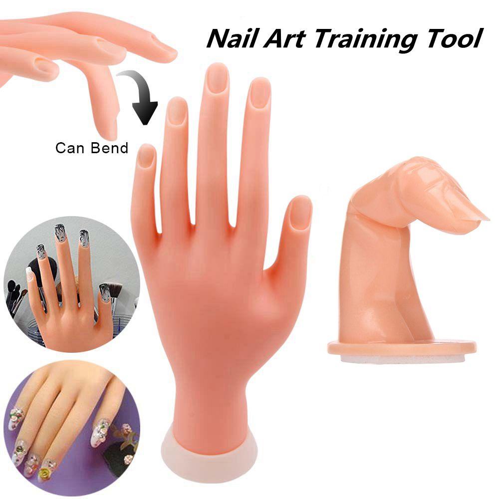 Praktek Jari Palsu Bahan Plastik Flexible Untuk Display Makeup Nail Art