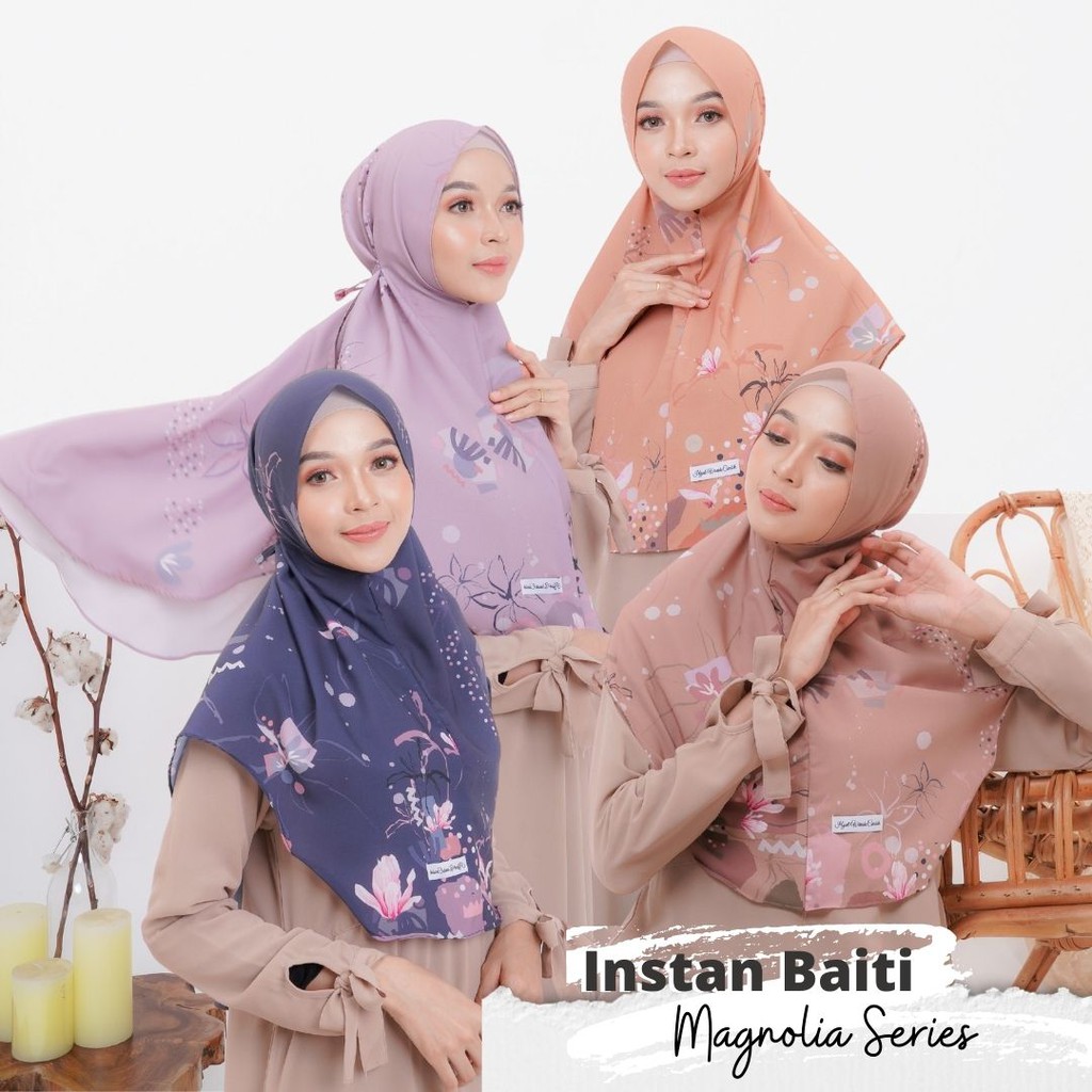 Hijabwanitacantik - Instan Baiti Magnolia | Hijab Instan | Jilbab Instan Bergo Exclusive Printing-8