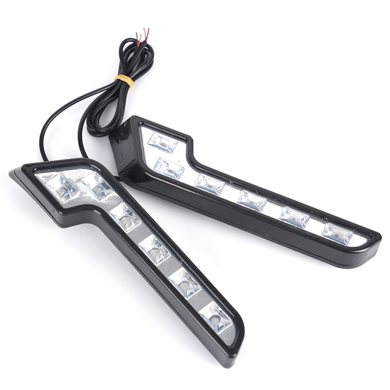 &lt; E2id &amp; &gt; 2Pcs Lampu led 6smd 12v Untuk DRL / Fog Lamp Mobil