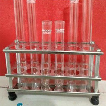 Rak Tabung Reaksi Stainless Steel. 12 Hole. Rack Test Tube