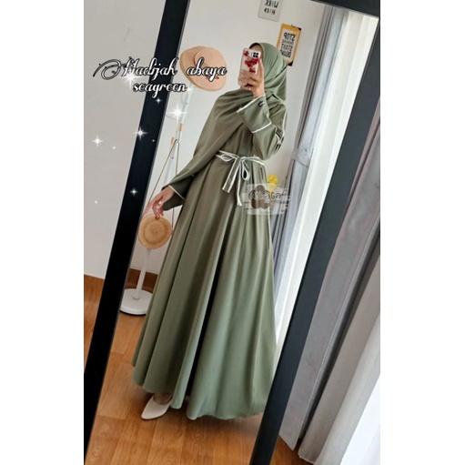 SET HADIJAH ABAYA ORIGINAL ATATHA BAHAN ITYCREPE PREMIUM HALUS ADEM