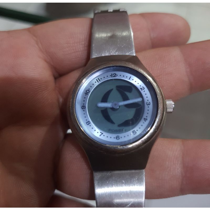 fossil bic tic JR-7876 jam tangan fossil bekas preloved