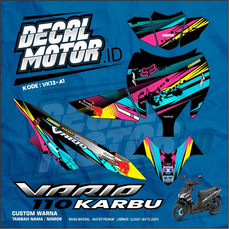 Stiker Fullbody Vario 110 CW Karbu Tahun 2006 2007 2008 2009 2010 2011 - DECAL VARIO KARBU - VK