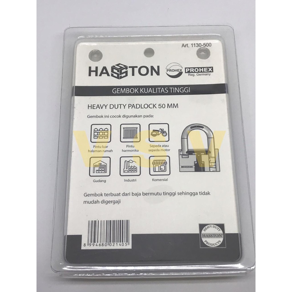 Hasston Gembok 50mm kunci bulat 1130-500 / Gembok Satin / gembok rumah