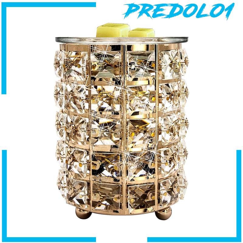 [PREDOLO1] Gold Crystal Wax Melt Warmer Night Light Fragrance Oil Diffuser Wax Burner