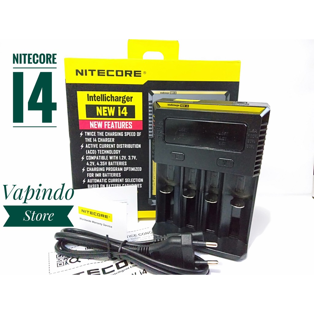 Battery Charger Nitecore i4 Original Intellicharger 18650 - 4 slot