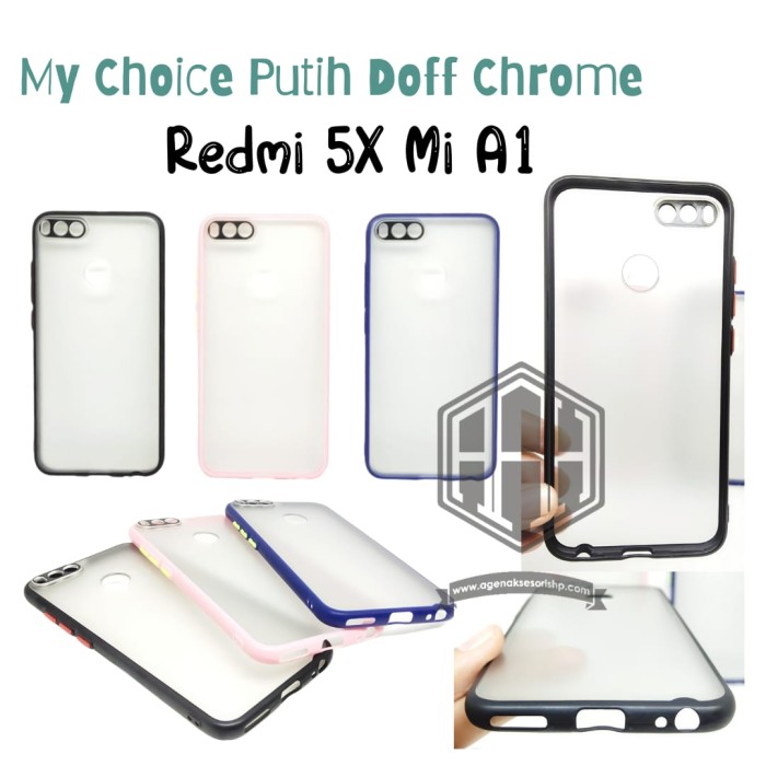 NEW Casing Case My Choice Doff Chrome Redmi 5X Mi A1 5.5" Ring Camera Kondom Silikon NZR