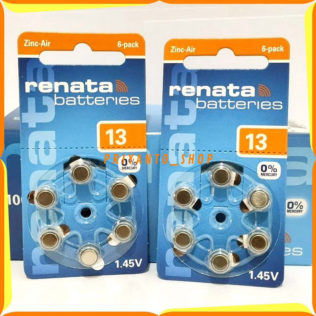 RENATA ZA13 PR48 AG5 A13 BATTERY BATERAI ALAT BANTU DENGAR ORIGINAL BATRE JAM