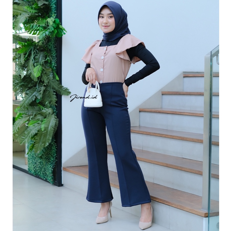 Celana Cutbray Pants Scuba Premium Strech/ Cutbray Cubit List Tengah Resleting