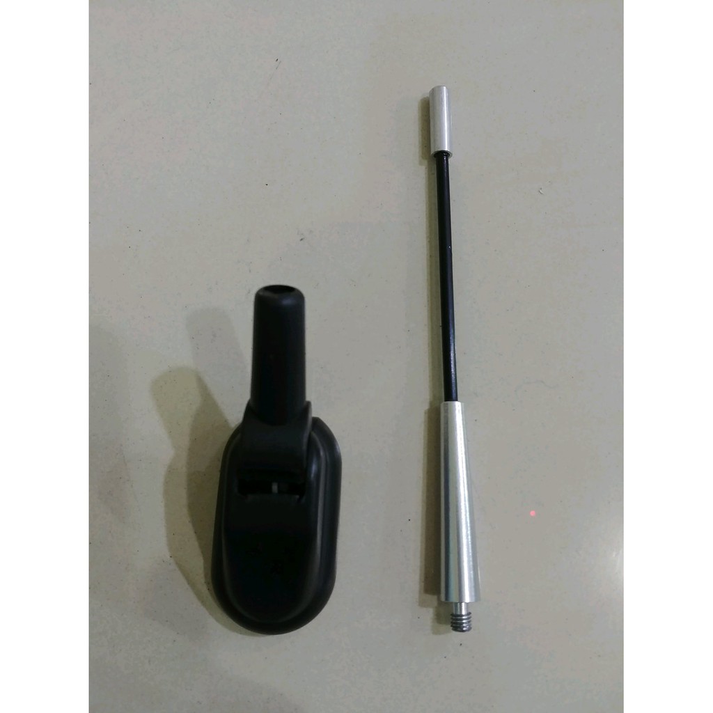 antena ANTENNA tempel atas variasi mobil universal twotone silver hitam bisa miring tekuk