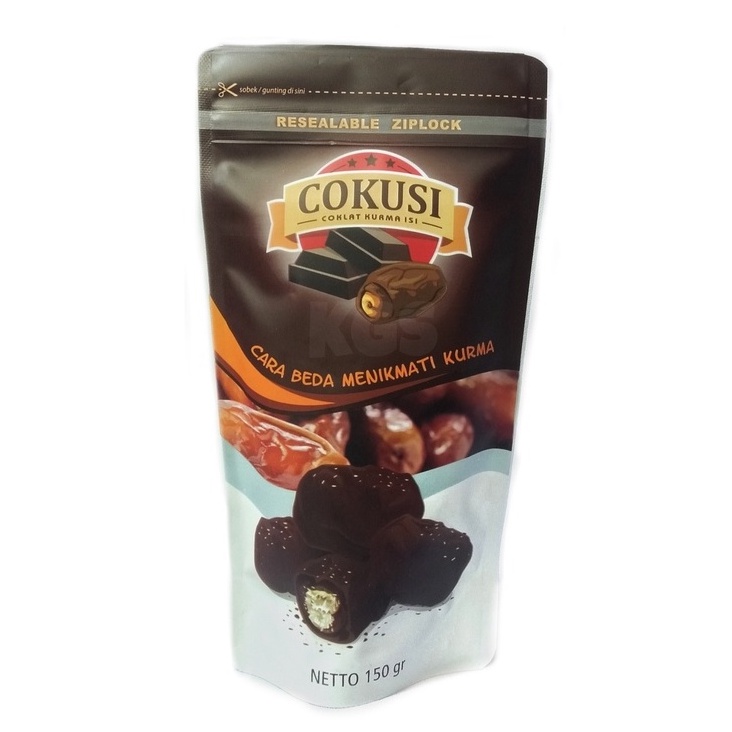 

COKUSI COKLAT KURMA ISI 3 RASA COKLAT KEJU METE 150GR COKLAT