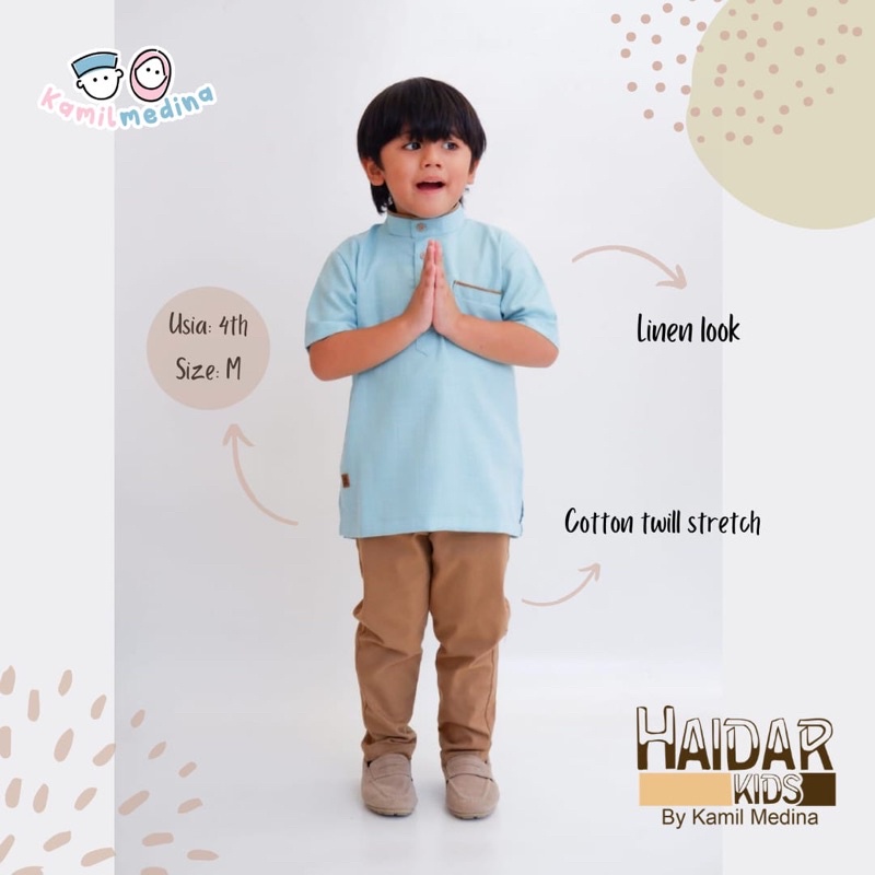 Setelan Kurta Anak Set Koko Haidar by Kamil medina