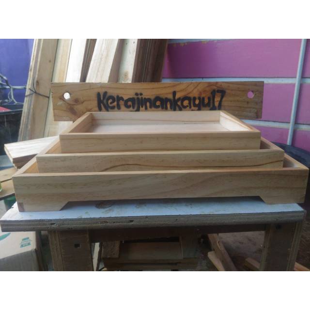 Set Kotak seserahan isi 3/baki seserahan kayu jati belanda