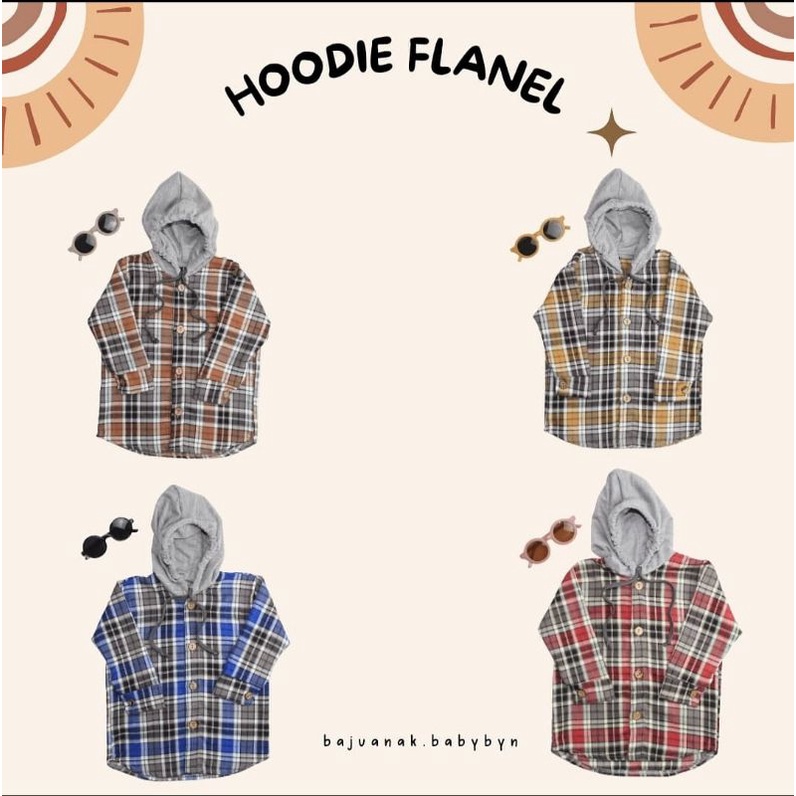 BABYBYN. Hoodie Flanel | Jaket anak