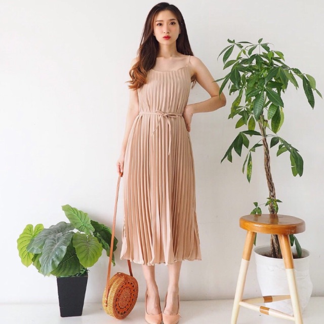 MIDI PLISKET DRESS