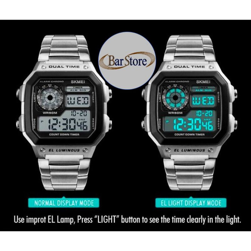 Jam Tangan Keren Pria Wanita Digital SKMEI Model Elegant 1335