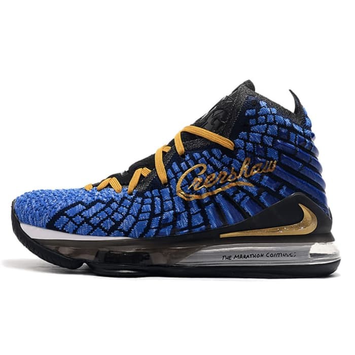 Sepatu Nike Lebron 17 Blue Gold 