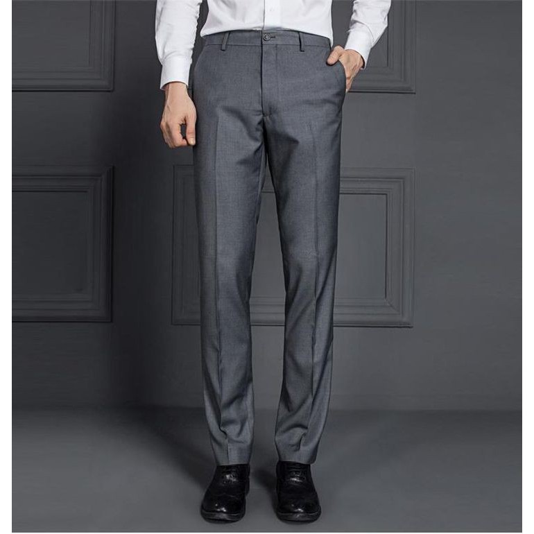 CELANA KERJA FORMAL PRIA - CELANA BAHAN PRIA SLIMFIT DARK GREY PREMIUM QUALITY NIKAYU