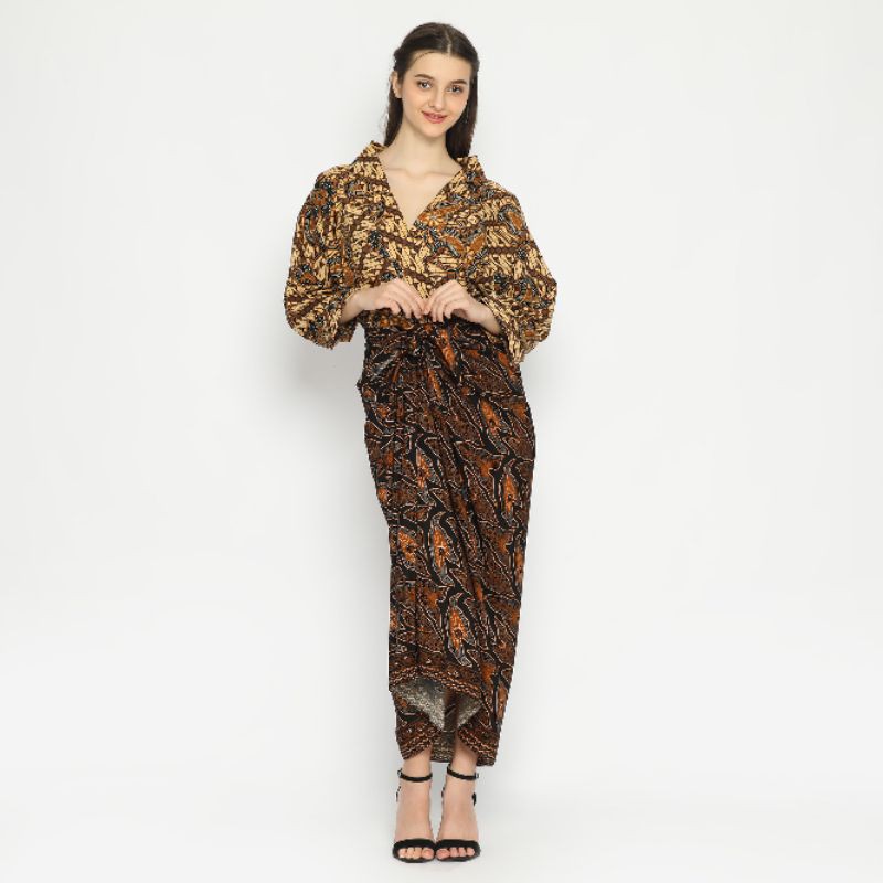 Jumputan Batik - Kimono/ Dress Batik/ Dress Batik Modern/ Dress Batik Wanita