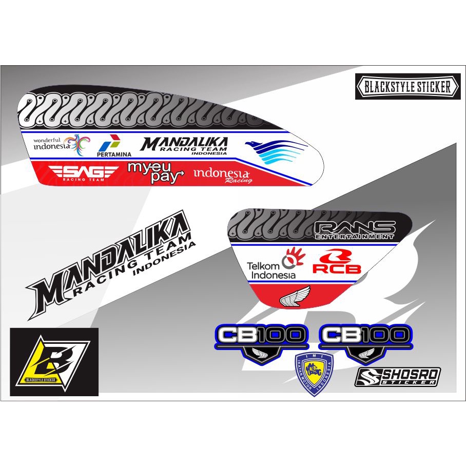 VARIASI STRIPING HONDA CB-100 VARIASI MANDALIKA STRIPING CB-100