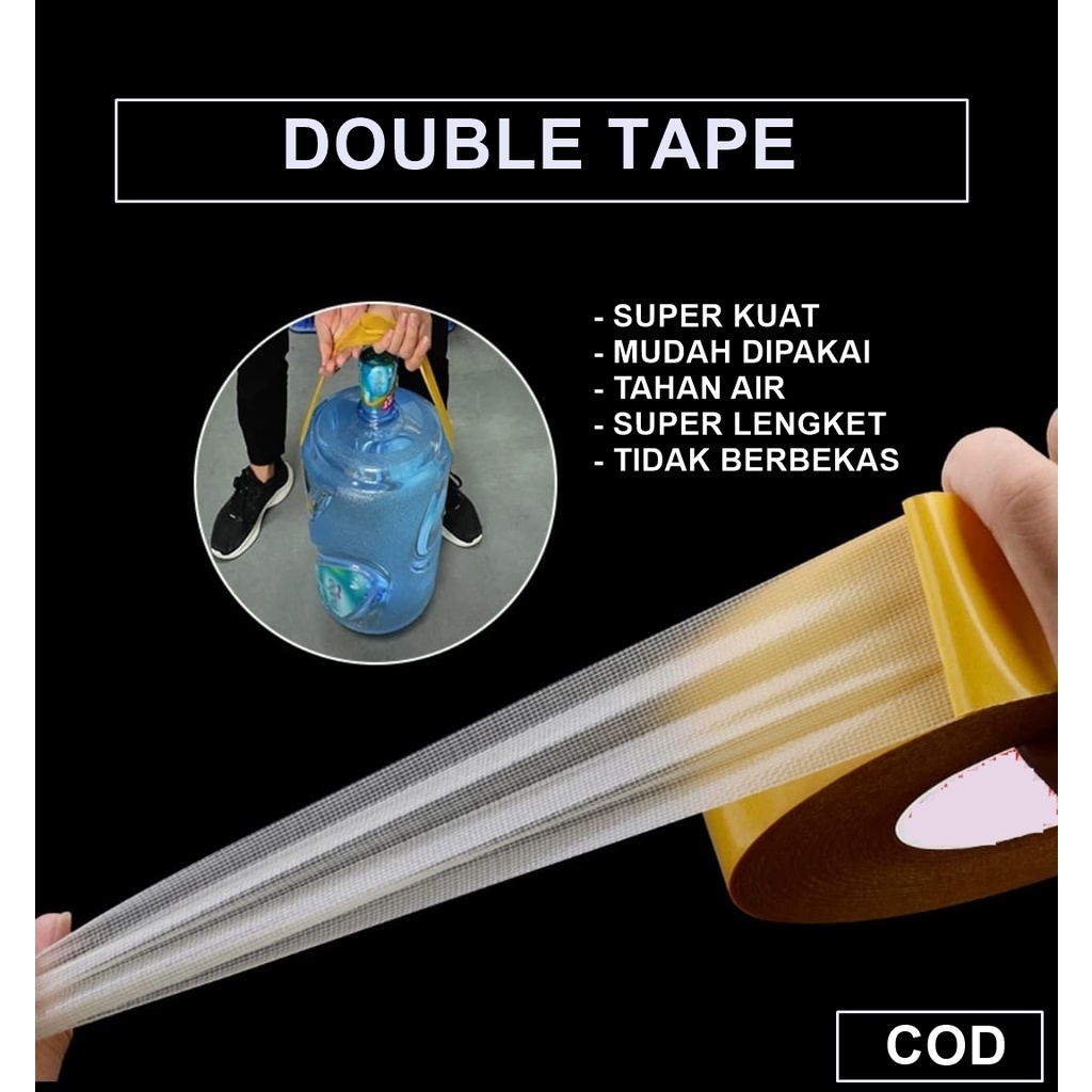 

BL03 DOUBLE TAPE KUNING / ISOLASI SELOTIP DUA SISI / ISOLASI SUPER KUAT TANPA BEKAS / LEM SERBA GUNA